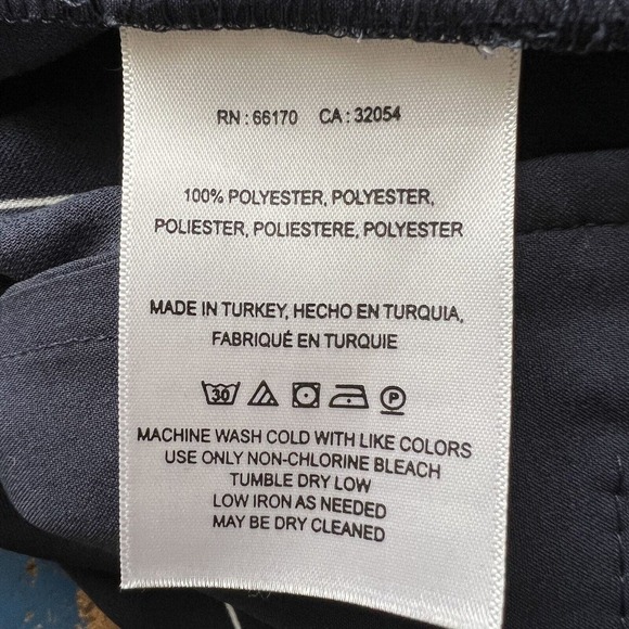 ANTHROPOLOGIE Ett:Twa Piped & Striped Pants Navy White Stripes Red Small Ad6 - Picture 6 of 7